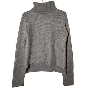 T Alexander Wang Turtleneck High Low Knit Grey Sweater size M